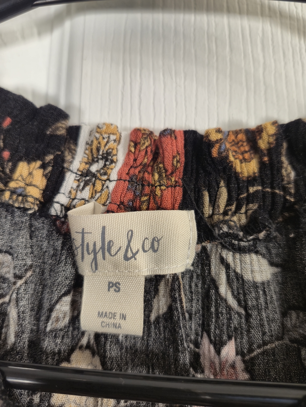 Style & Co. Petite Small Floral Patchwork Tassel Boho Tank Top Blouse - Picture 5 of 6